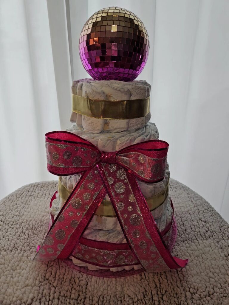 BizzyLiddleDee - Glitter Disco Diaper Cake
